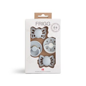 FRIGG ​​Baby's First pacifier​ 4-pack - Moonlight Sailing - Powder Blue